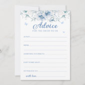 Carte de conseil et de souhaits bleu et blanc chin (Devant)