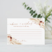 Carte de conseil et de souhaits de Fête des mariée (Debout devant)