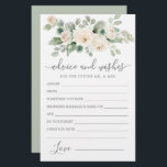 Carte de conseil et de souhaits de fleurs de rose<br><div class="desc">Une belle frise blanche rose fleurie surplombe cette carte de Conseils et Voeux. Si vous avez besoin d'autres produits correspondants s'il vous plaît m'envoyer un message.</div>