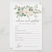 Carte de conseil et de souhaits de fleurs de rose  (Devant)