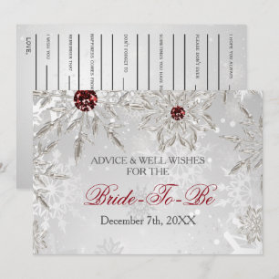 carte de conseil et de souhaits de mariage argent