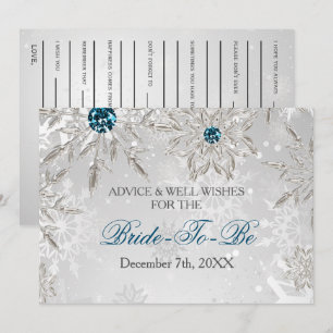 carte de conseil et de souhaits de mariage argent