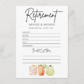 Carte de conseil et de souhaits de retraite de la (Devant)