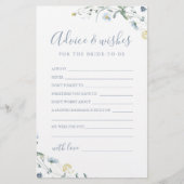 Carte de conseil et de souhaits du Fleur sauvage b (Devant)