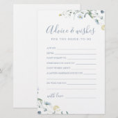 Carte de conseil et de souhaits du Fleur sauvage b (Devant / Derrière)