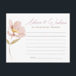 Carte de conseil et de souhaits floraux<br><div class="desc">De notre collection de Fleurs sauvages doux,  cette jolie carte de conseil présente une aquarelle d'une délicate fleur de couleur rousse. Facile à personnaliser avec vos propres détails,  il fait pour un beau gardien pour le futur marié ou couple mariage. Plusieurs tailles et types de papier à choisir.</div>