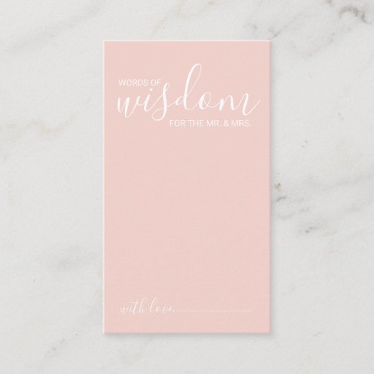 Carte de conseil et de souhaits Mariage de script  (Devant)