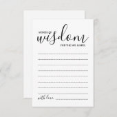 Carte de conseil et de souhaits Mariage de script  (Devant / Derrière)