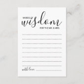 Carte de conseil et de souhaits Mariage de script  (Devant)