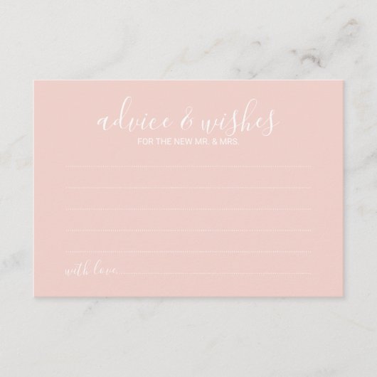Carte de conseil et de souhaits Mariage de script (Devant)