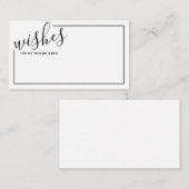 Carte de conseil et de souhaits Mariage de script (Devant / Derrière)
