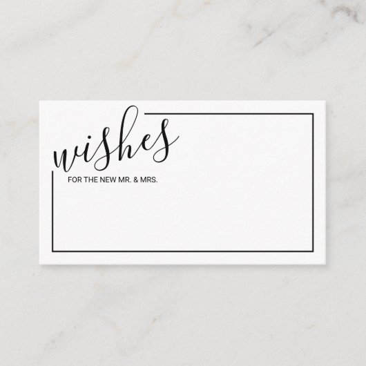 Carte de conseil et de souhaits Mariage de script (Devant)