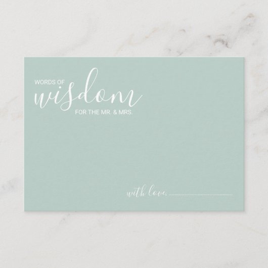 Carte de conseil et de souhaits Mariage de script (Devant)