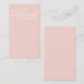 Carte de conseil et de souhaits Mariage de script (Devant / Derrière)
