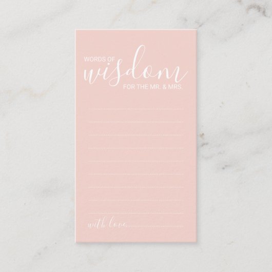 Carte de conseil et de souhaits Mariage de script (Devant)