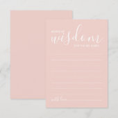 Carte de conseil et de souhaits Mariage de script (Devant / Derrière)