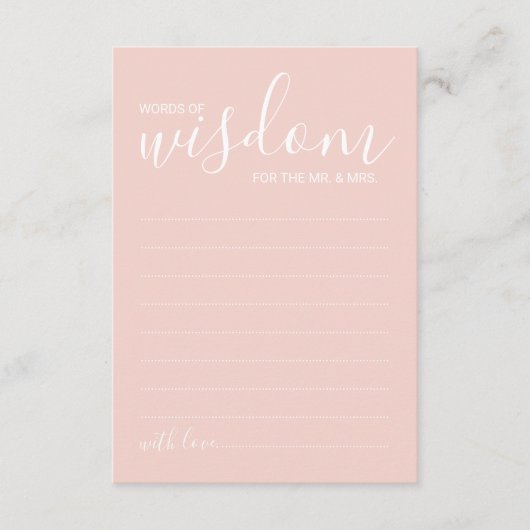 Carte de conseil et de souhaits Mariage de script (Devant)