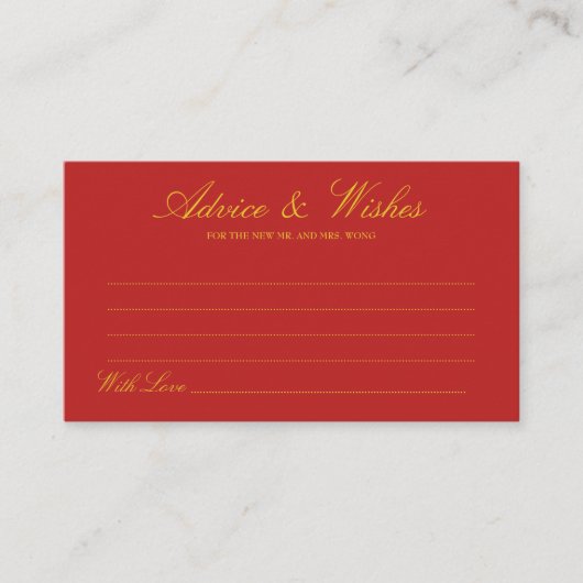 Carte de conseil et de souhaits Mariages inspirés  (Devant)