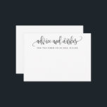 Carte de conseil et de souhaits minimaliste en cal<br><div class="desc">Utilisez cette carte de voeux moderne à votre fête pour que les invités laissent une note personnelle à l'invité d'honneur. Ajoutez vos informations sur le formulaire modèle. Le menu d'édition avancée vous permet de modifier les couleurs et les polices.</div>