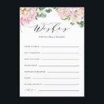 Carte de conseil et de souhaits pour les Mariages<br><div class="desc">Donner des conseils et des voeux aux jeunes mariés avec cette jolie carte de voeux mariage fleurie. Il présente des illustrations de couleur de la mer de roses de jardin, d'hortensias et de bouquets d'eucalyptus avec un script élégant. Personnaliser en ajoutant des noms et d'autres détails. Ces cartes de conseil...</div>
