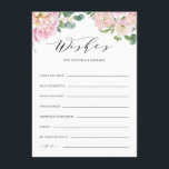 Carte de conseil et de souhaits pour les Mariages<br><div class="desc">Donner des conseils et des voeux aux jeunes mariés avec cette jolie carte de voeux mariage fleurie. Il présente des illustrations de couleur de la mer de roses de jardin, d'hortensias et de bouquets d'eucalyptus avec un script élégant. Personnaliser en ajoutant des noms et d'autres détails. Ces cartes de conseil...</div>