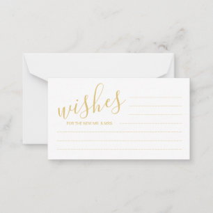 Carte de conseil et de souhaits pour Mariage d'or 