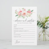 Carte de conseil et de souhaits pour Pony rose Flo (Debout devant)