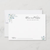 carte de conseil et de voeux pour fleurs bleues po (Devant)