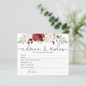 Carte de conseil et de voeux pour la mariée de Bou (Debout devant)