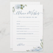 Carte de conseil et de voeux pour mariage floral b (Devant / Derrière)