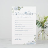 Carte de conseil et de voeux pour mariage floral b (Debout devant)