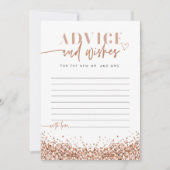 Carte de conseil et de voeux REGINA Rose Gold Sequ (Devant)