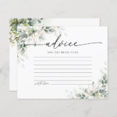 Carte de conseil Eucalyptus Gold Fête des mariées (Devant / Derrière)