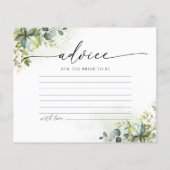 Carte de conseil Eucalyptus Gold Fête des mariées (Dos)