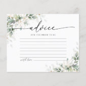 Carte de conseil Eucalyptus Gold Fête des mariées (Dos)