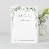 Carte de conseil Eucalyptus Mariage Mots de sagess (Debout devant)