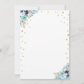 Carte de conseil Fête de l'mariée de voyage Blue F (Dos)