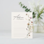 Carte de conseil Fête des mariées fleur sauvage (Debout devant)