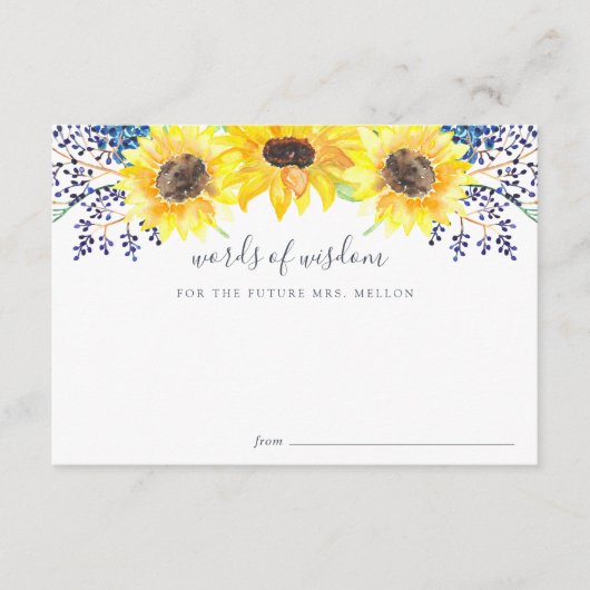 Carte de conseil Fête des mariées Flowfields (Devant)