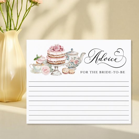 Carte de conseil Fête des mariées - Thé de fête