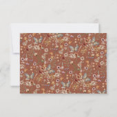 Carte de conseil Fleur sauvage Boho Terracotta (Dos)