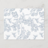 Carte de conseil Floral de la Chinoiserie Bleue Fr (Dos)