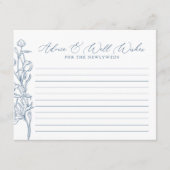 Carte de conseil Floral de la Chinoiserie Bleue Fr (Devant)