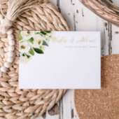 Carte de conseil Floral White & Gold