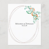 Carte de conseil florale Eucalyptus Green Peach (Dos)