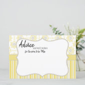 Carte de conseil géométrique jaune et gris (Debout devant)