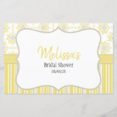 Carte de conseil géométrique jaune et gris (Dos)