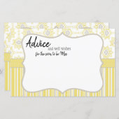 Carte de conseil géométrique jaune et gris (Devant / Derrière)