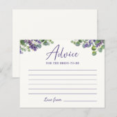 Carte de conseil Lavande et Eucalyptus Fête des ma (Devant / Derrière)