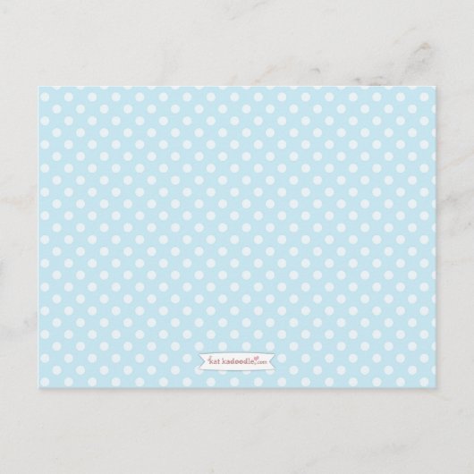 Carte de conseil maman baby shower Blue Polka Dot (Devant)